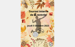 Tournoi Interne de la rentrée !!